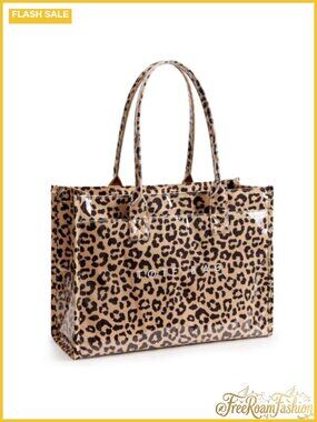PVC Kraft Paper Tote Bag Large Laptop Shoulder Handbag Waterproof